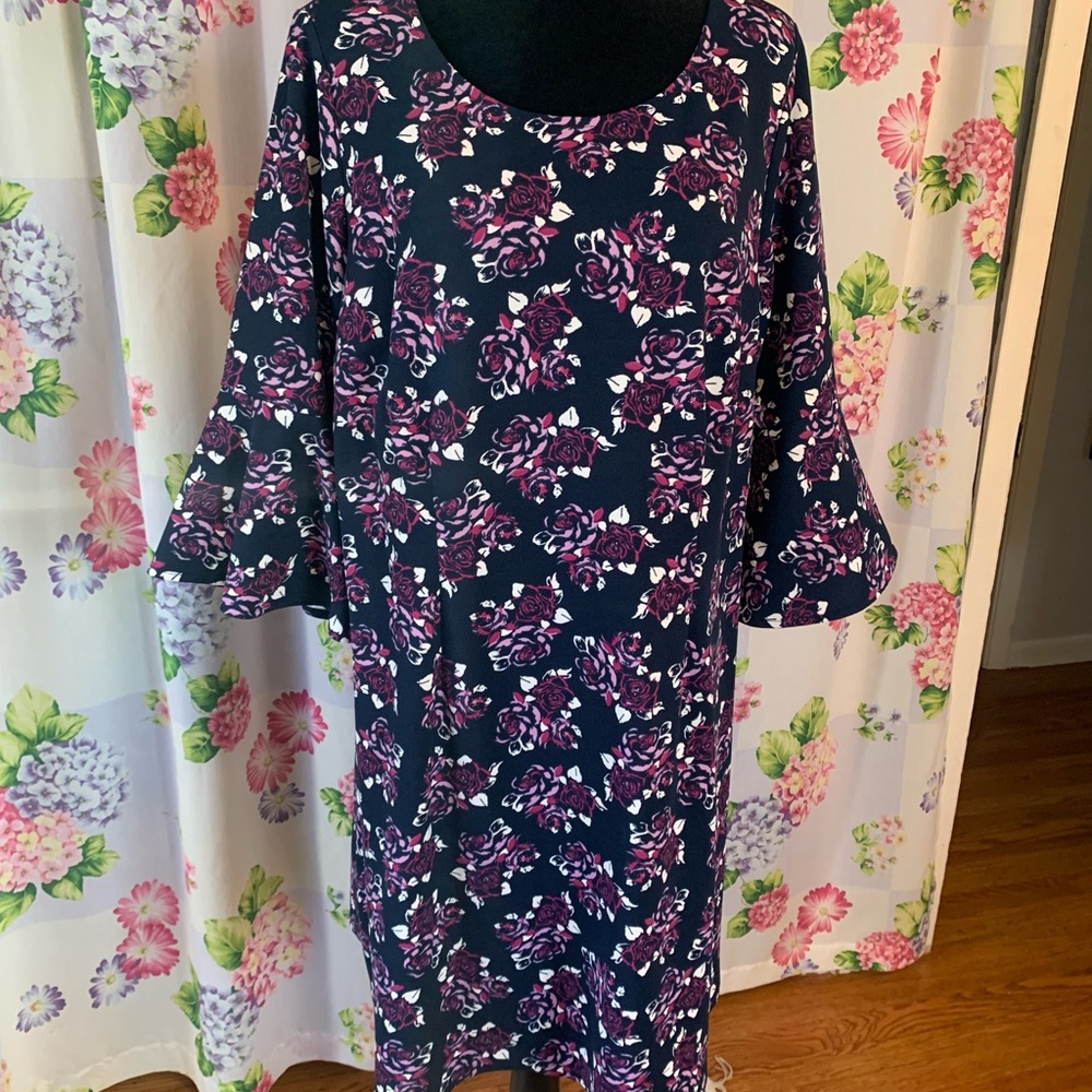 Lane Bryant Navy Floral Dress